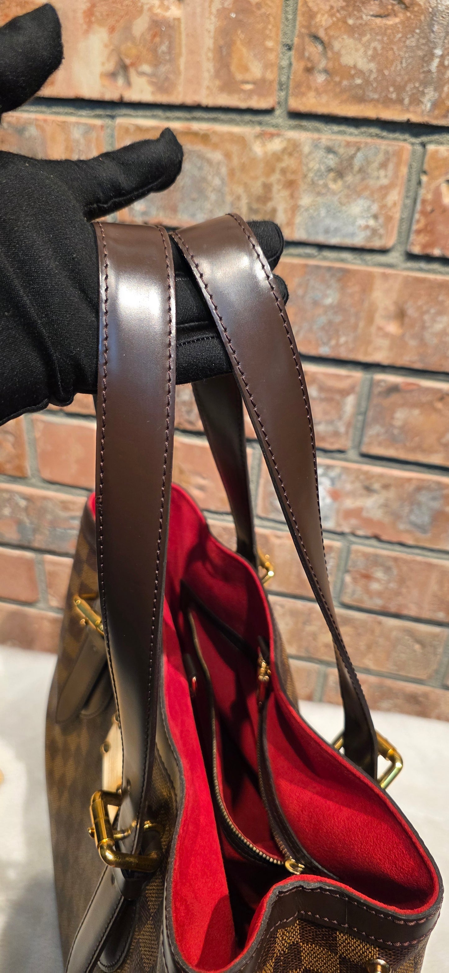 Authentic Louis Vuitton Hampstead MM Damier Ebene
