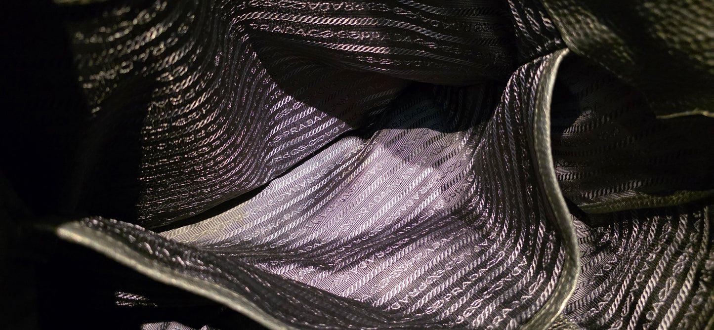 Authentic Prada Vitello Daino Leather Shopping Tote