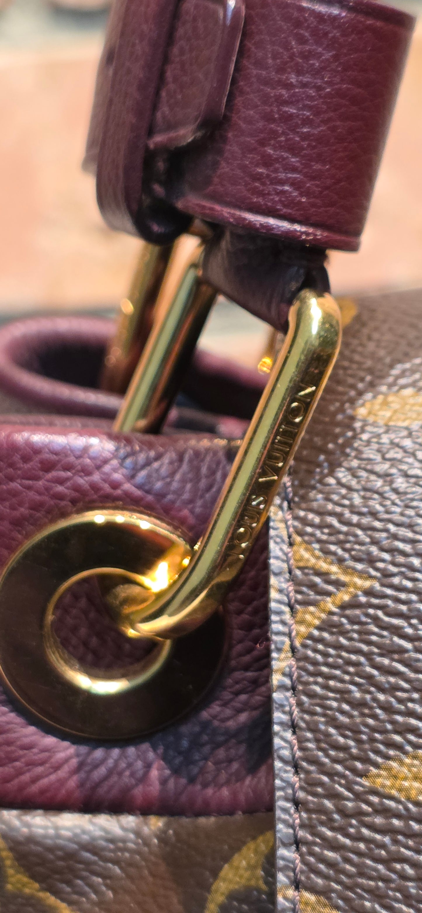 Authentic Louis Vuitton Olympe Monogram Bordeaux