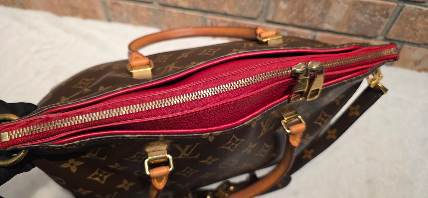 Authentic Louis Vuitton Pallas MM Red
