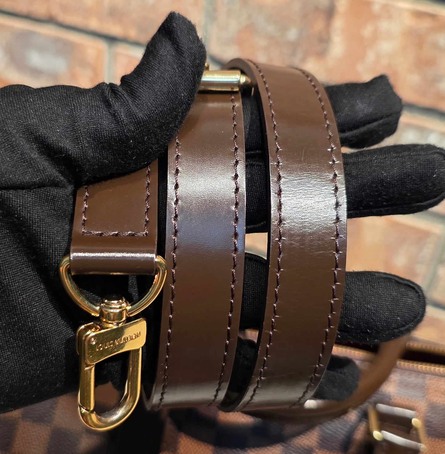 Authentic Louis Vuitton Speedy Bandouliere 30 Damier Ebene