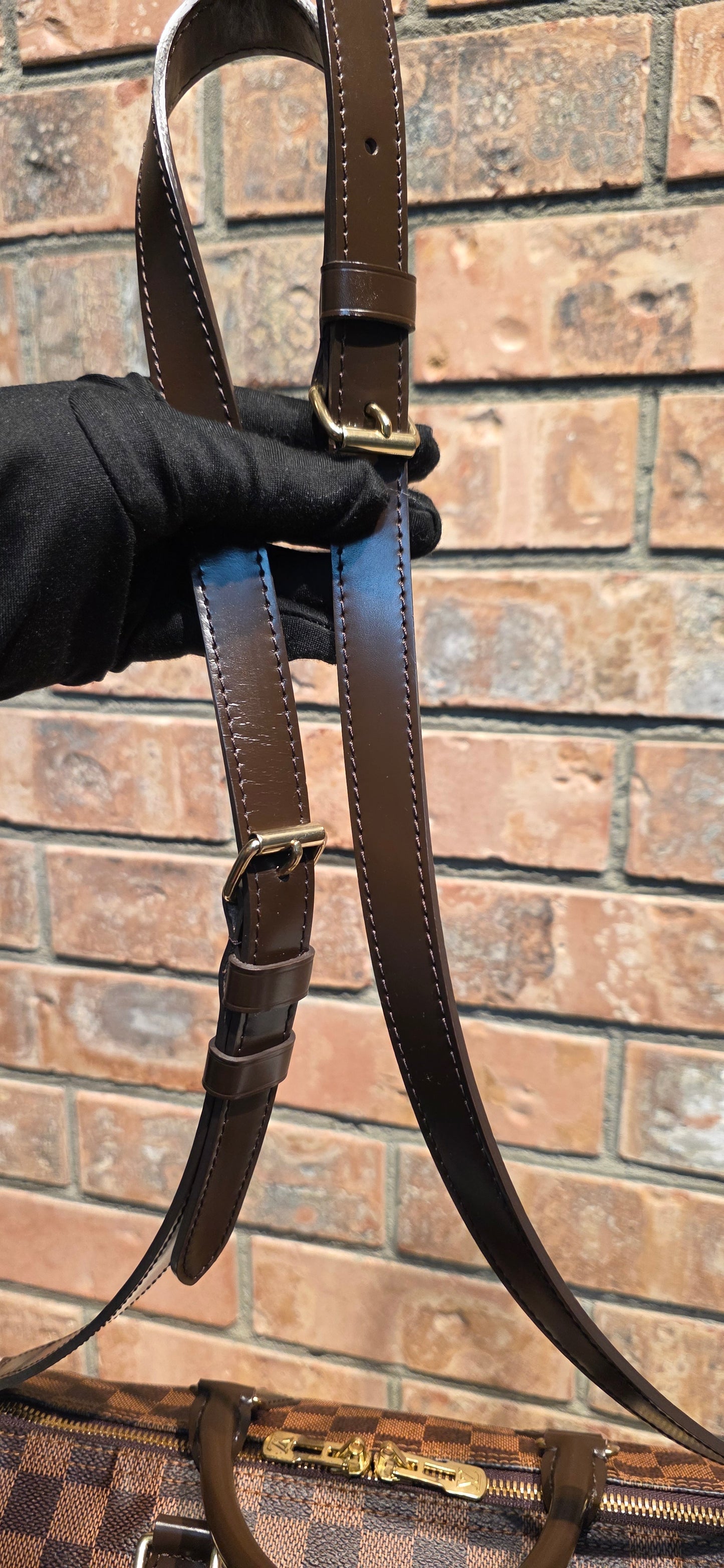 Authentic Louis Vuitton Speedy Bandouliere 30 Damier Ebene