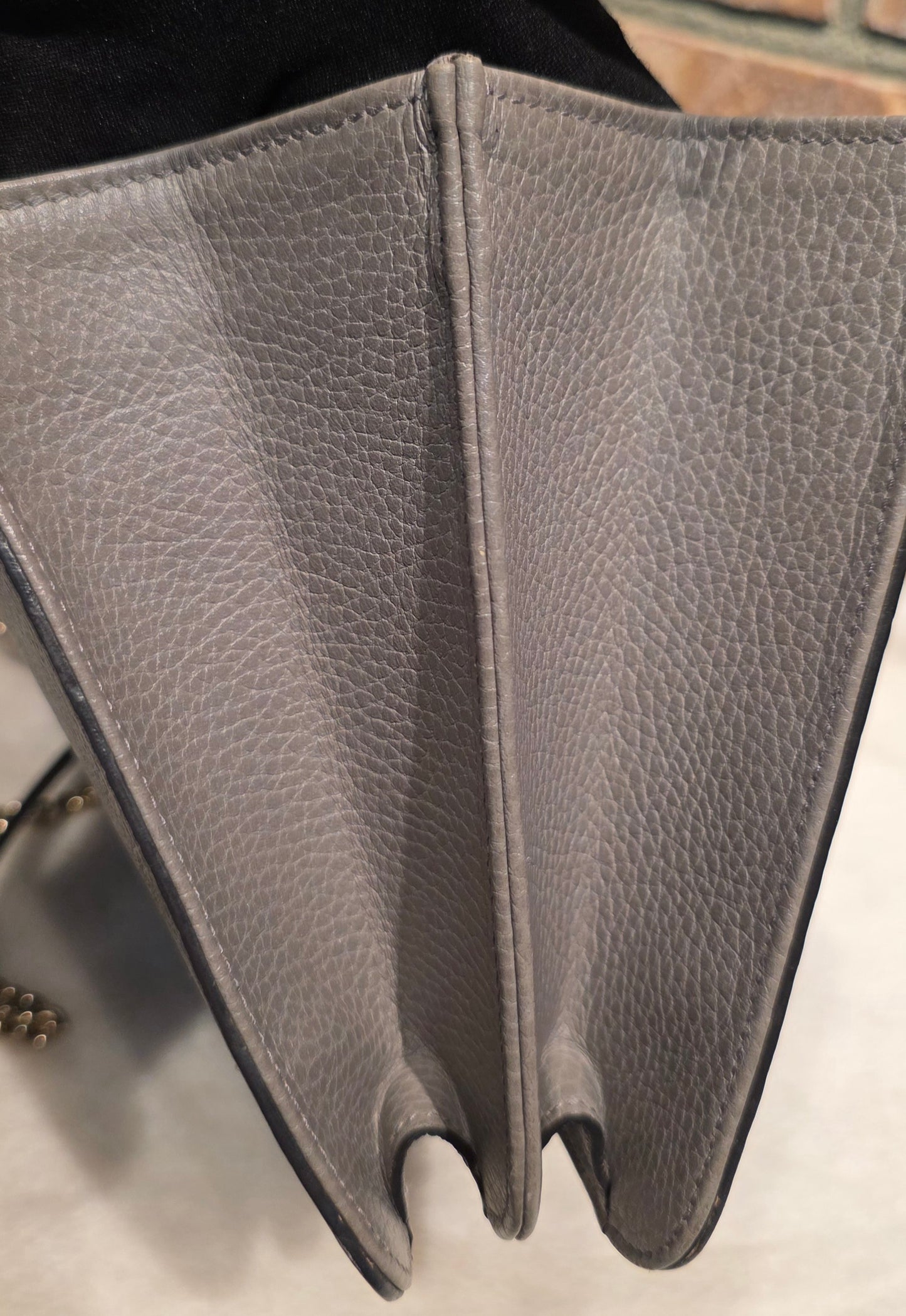 Authentic Gucci Interlocking GG Shoulder Bag in Gray