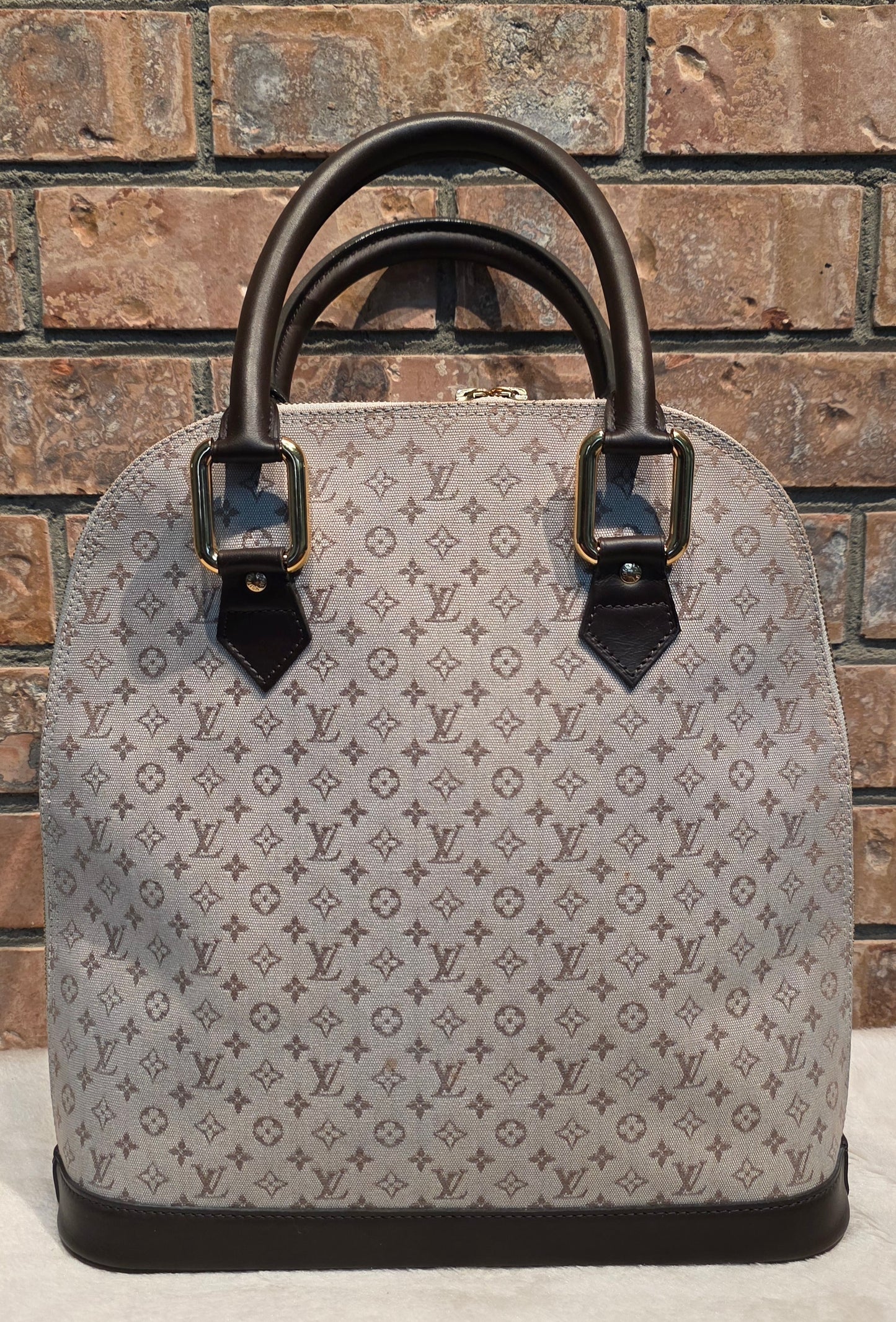 Authentic Louis Vuitton Alma Mini Lin Haut (Tall)