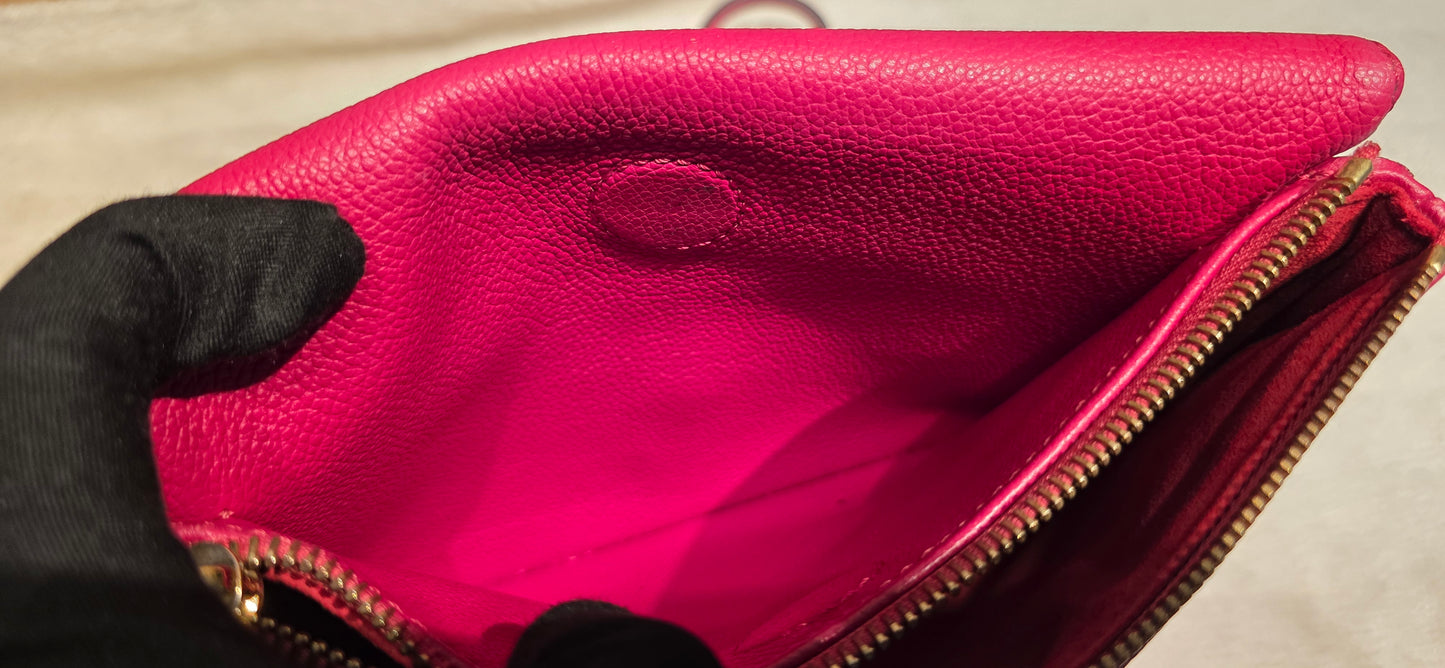 Authentic Louis Vuitton Twice/Twinset Pochette in Dahlia Pink