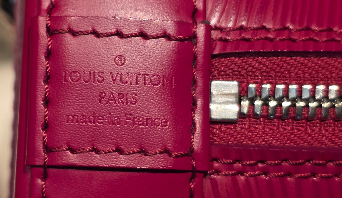 Authentic Louis Vuitton Alma BB Epi Leather in Fuchsia