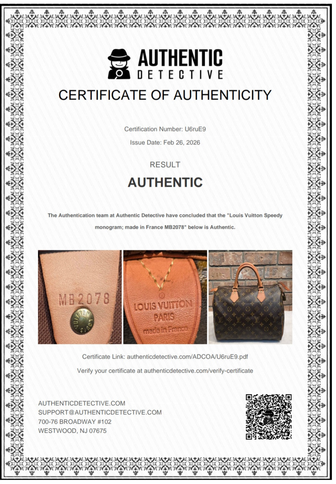 Authentic Louis Vuitton Speedy 30 Monogram