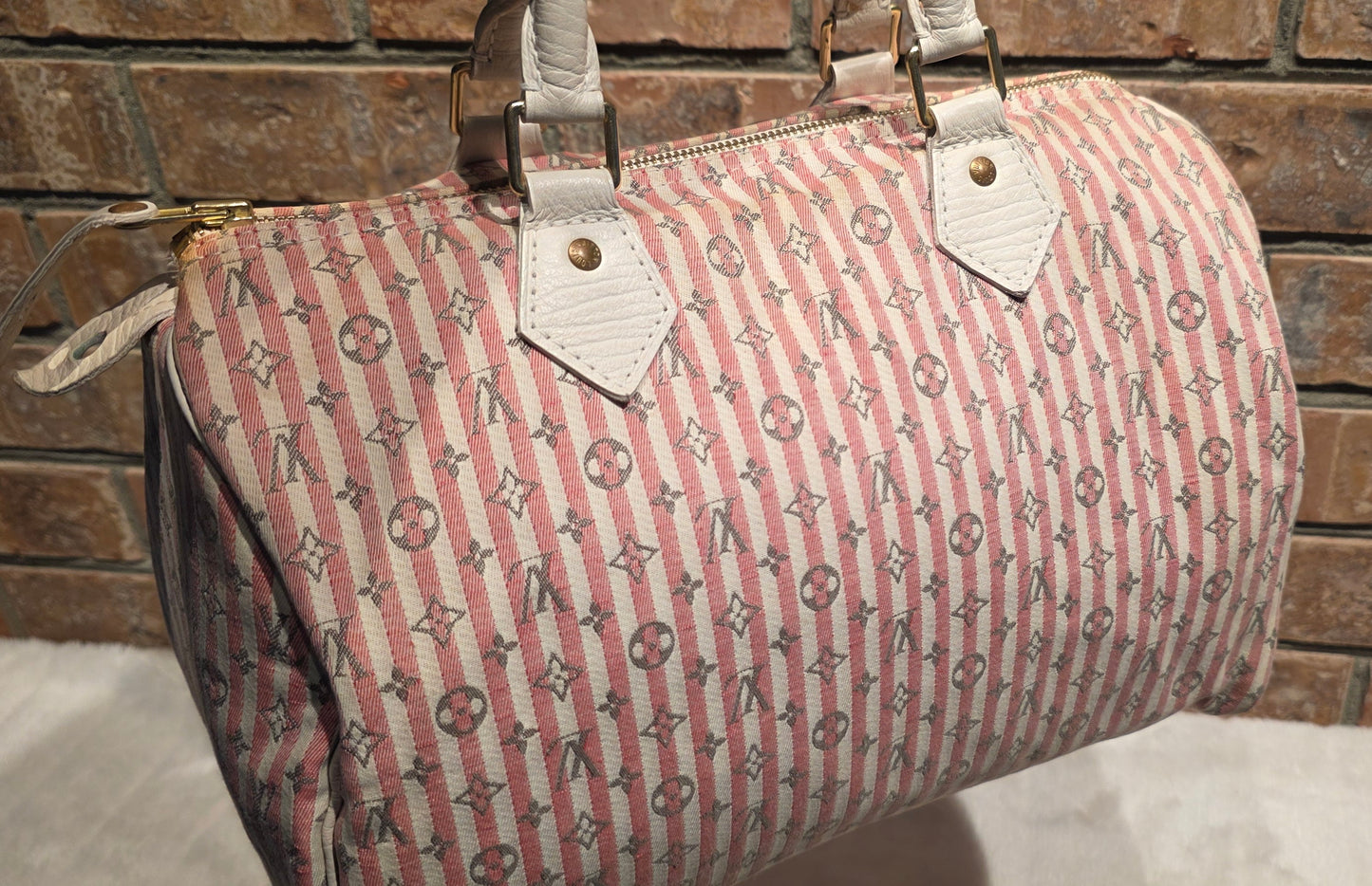 Authentic Louis Vuitton Speedy 30 Mini Lin Croisette