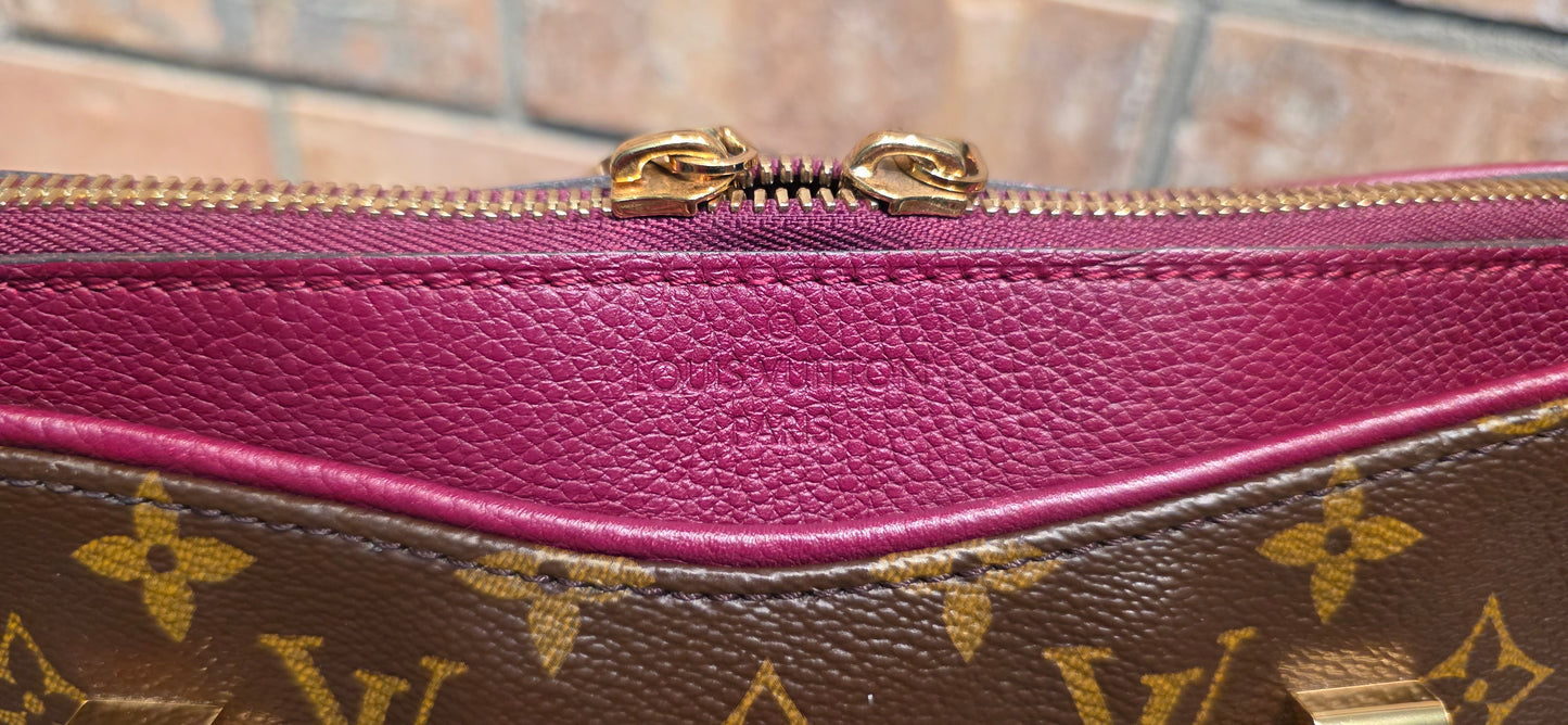 Authentic Louis Vuitton Pallas MM in Raisin