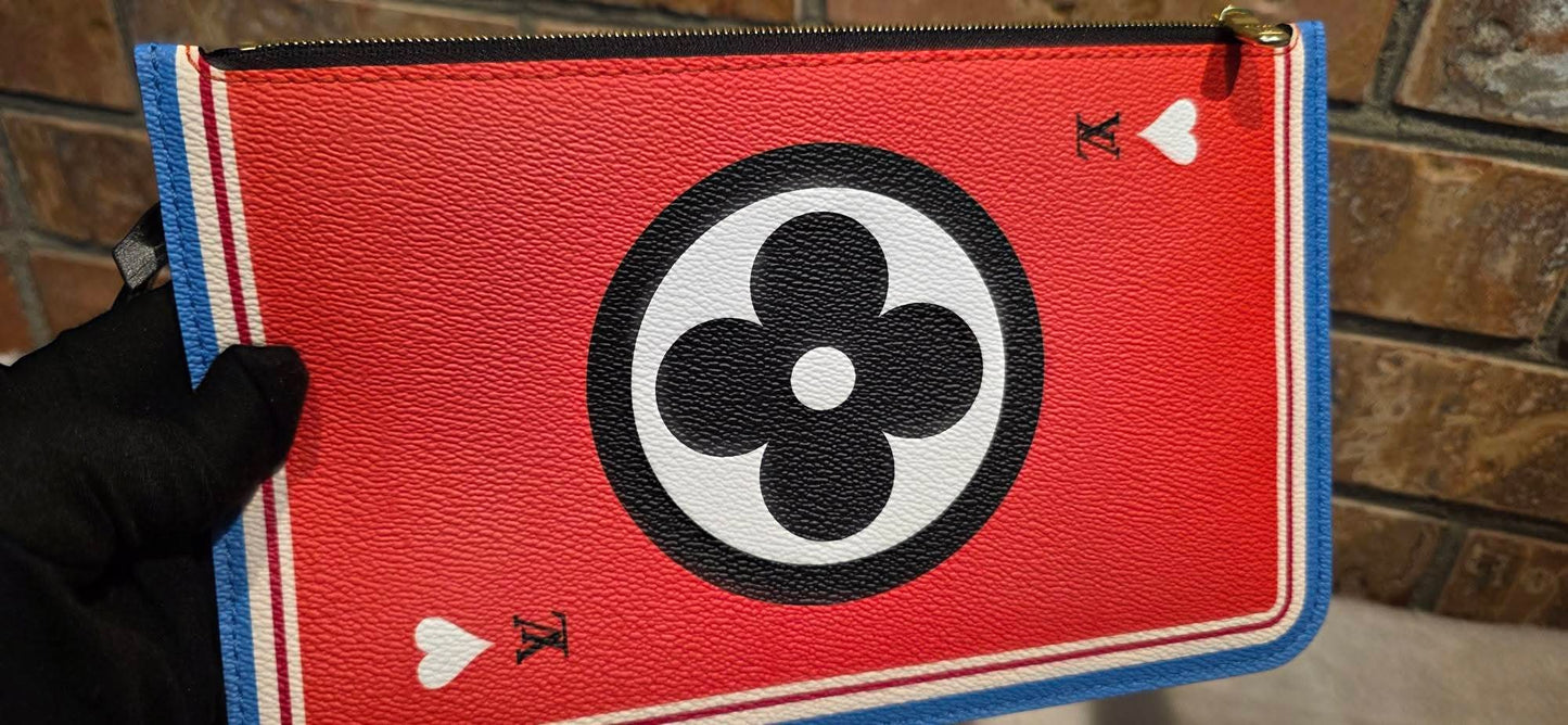 Authentic Louis Vuitton Neverfull MM with Pouch Game On Collection