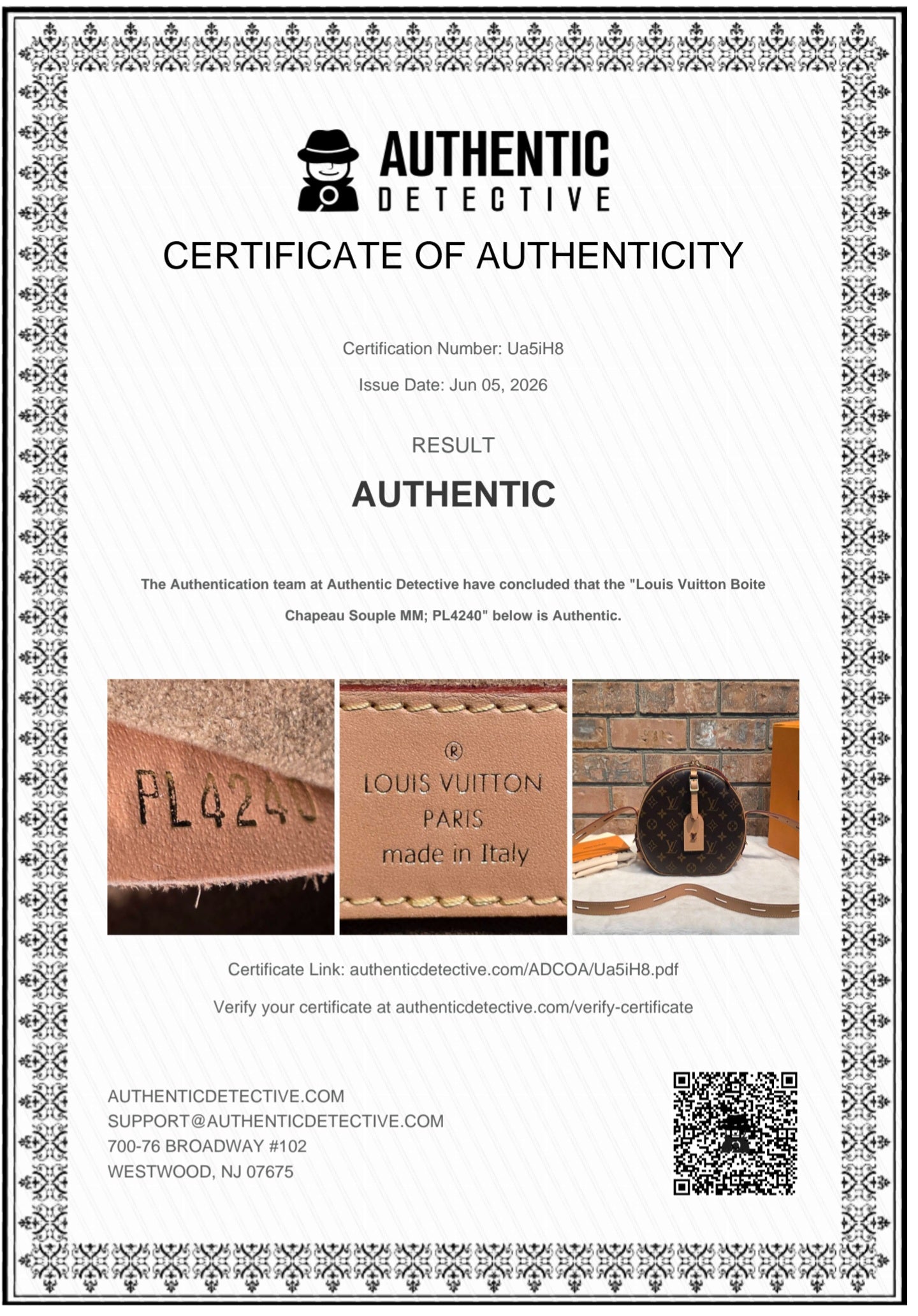 Authentic Louis Vuitton Boite Chapeau Souple MM