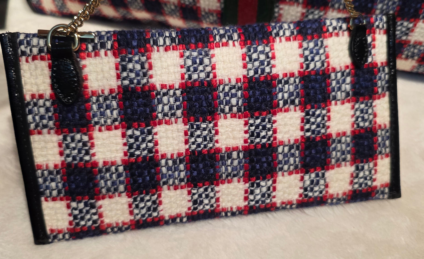 Authentic Gucci Rajah Large Tweed Tote