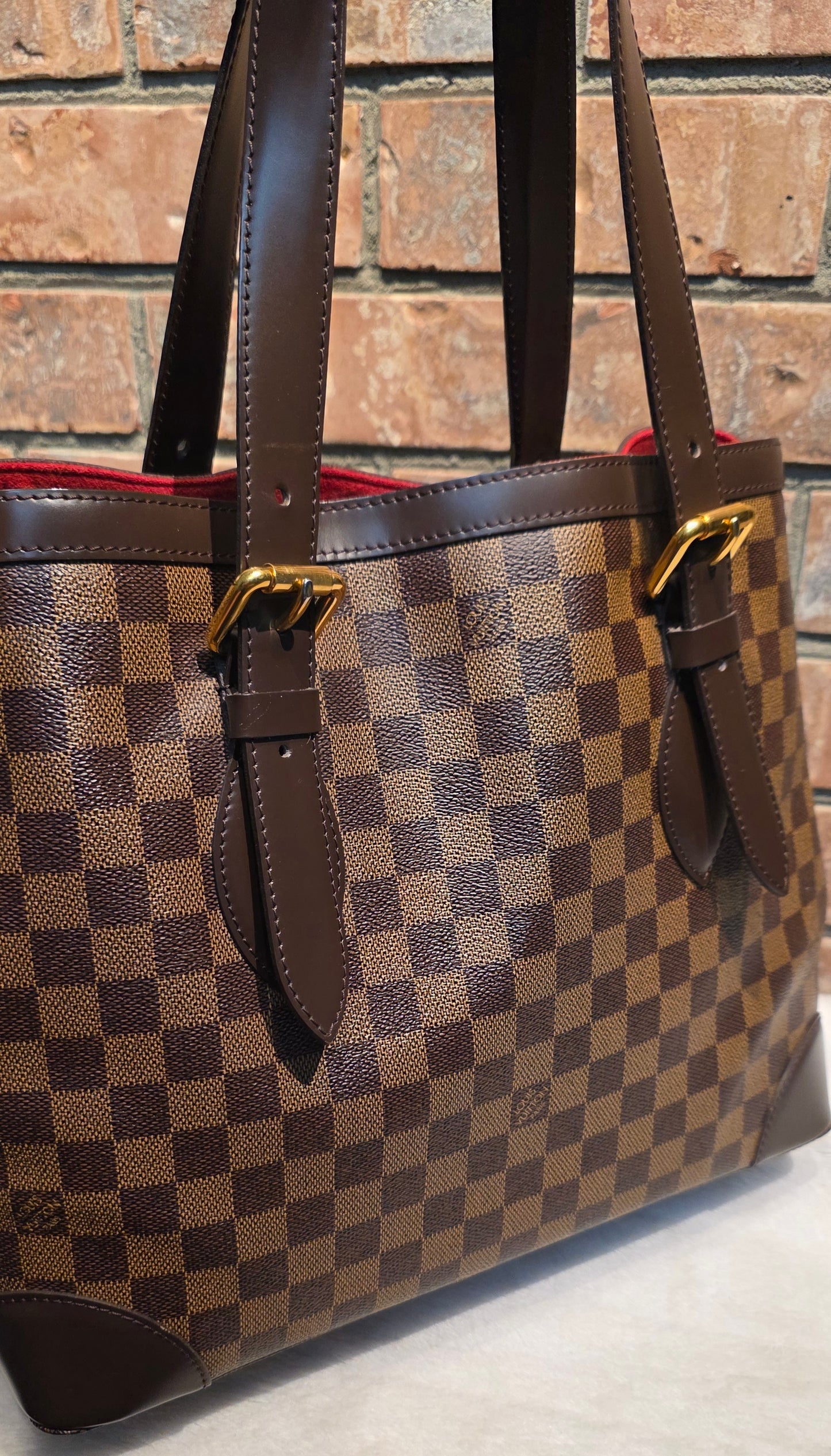 Authentic Louis Vuitton Hampstead MM Damier Ebene