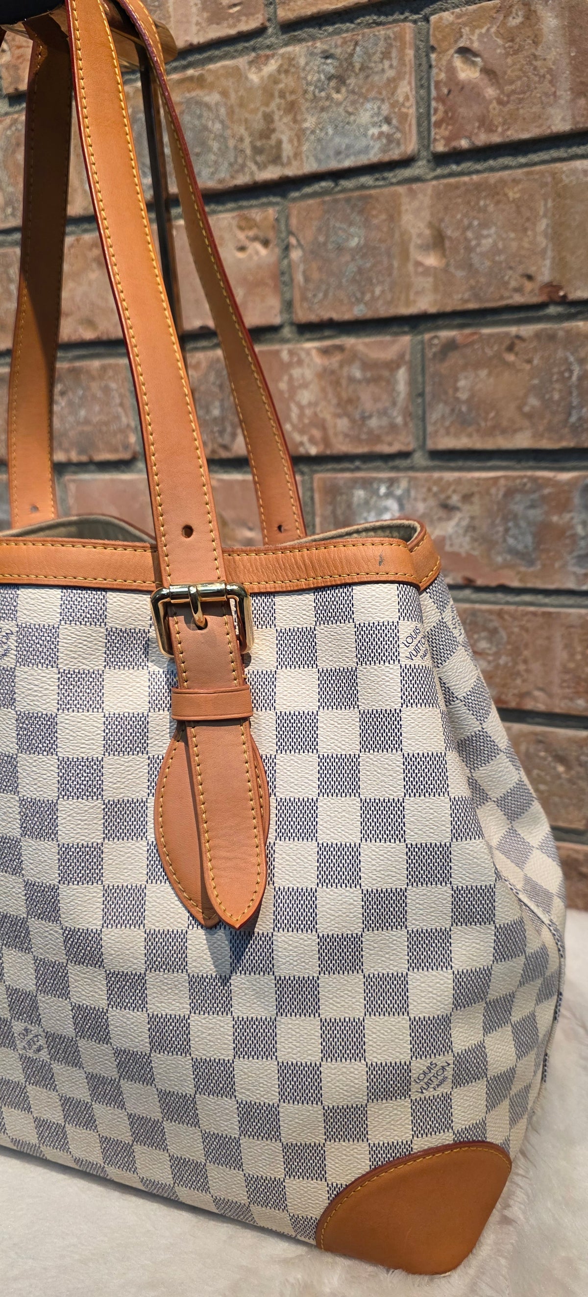 Authentic Louis Vuitton Hampstead MM Damier Azur