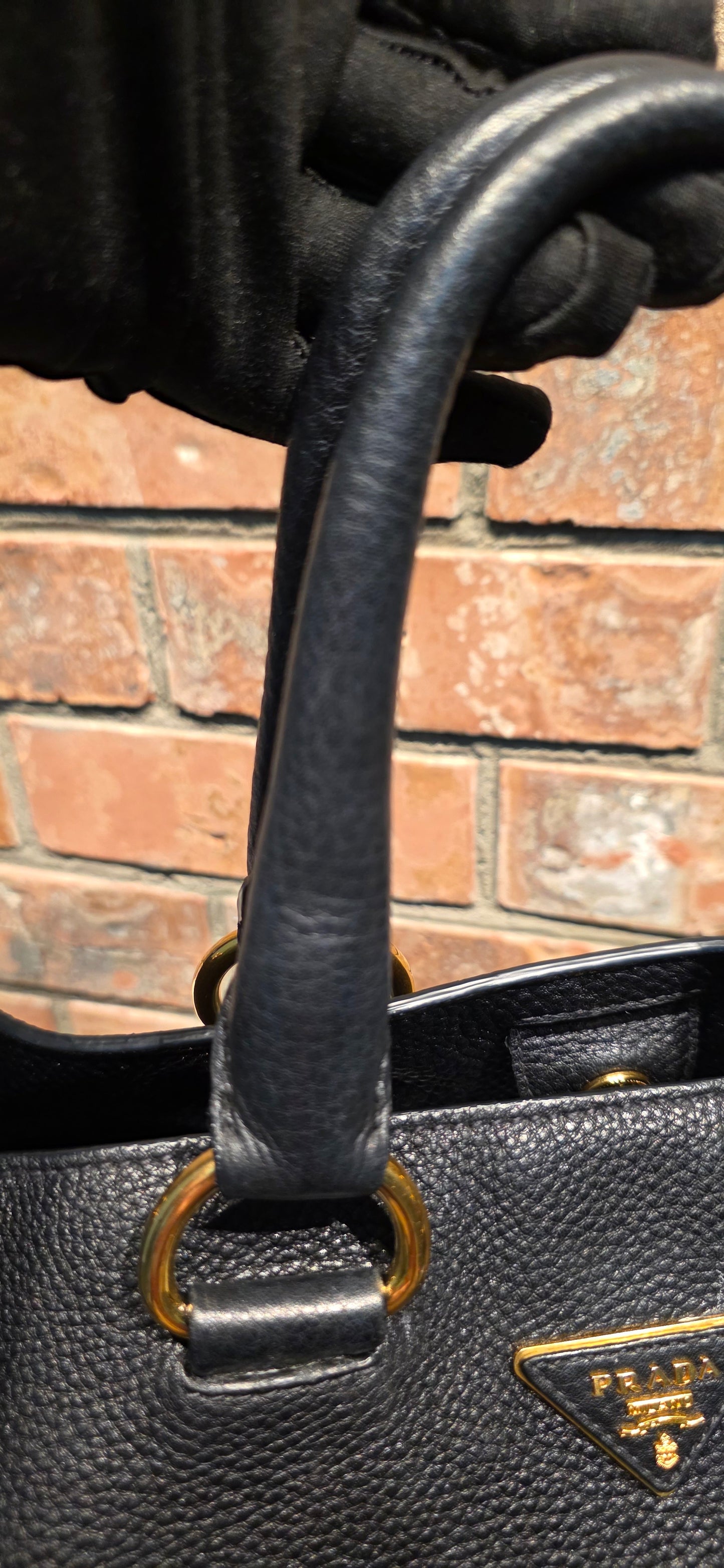 Authentic Prada Vitello Daino Leather Shopping Tote