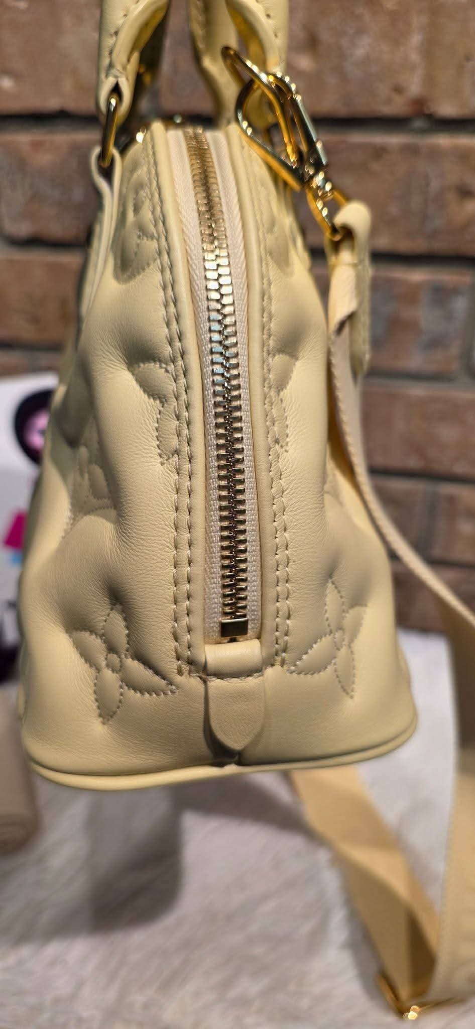 Authentic Louis Vuitton Alma BB Bubblegram Banane