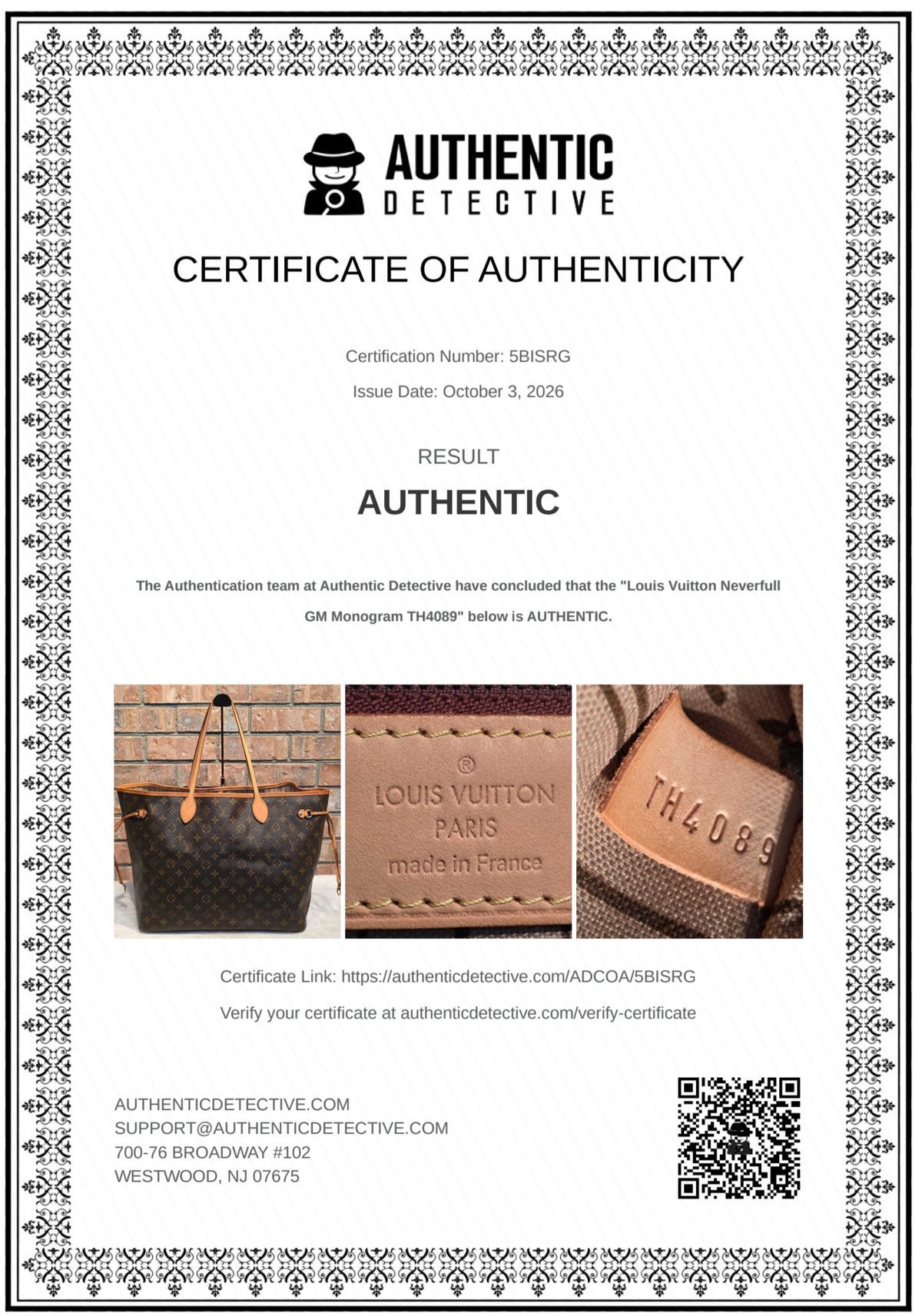 Authentic Louis Vuitton Neverfull GM Monogram