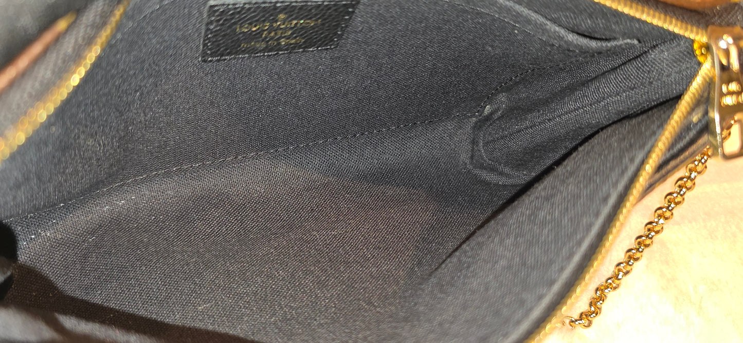 Authentic Louis Vuitton Pallas Clutch Noir
