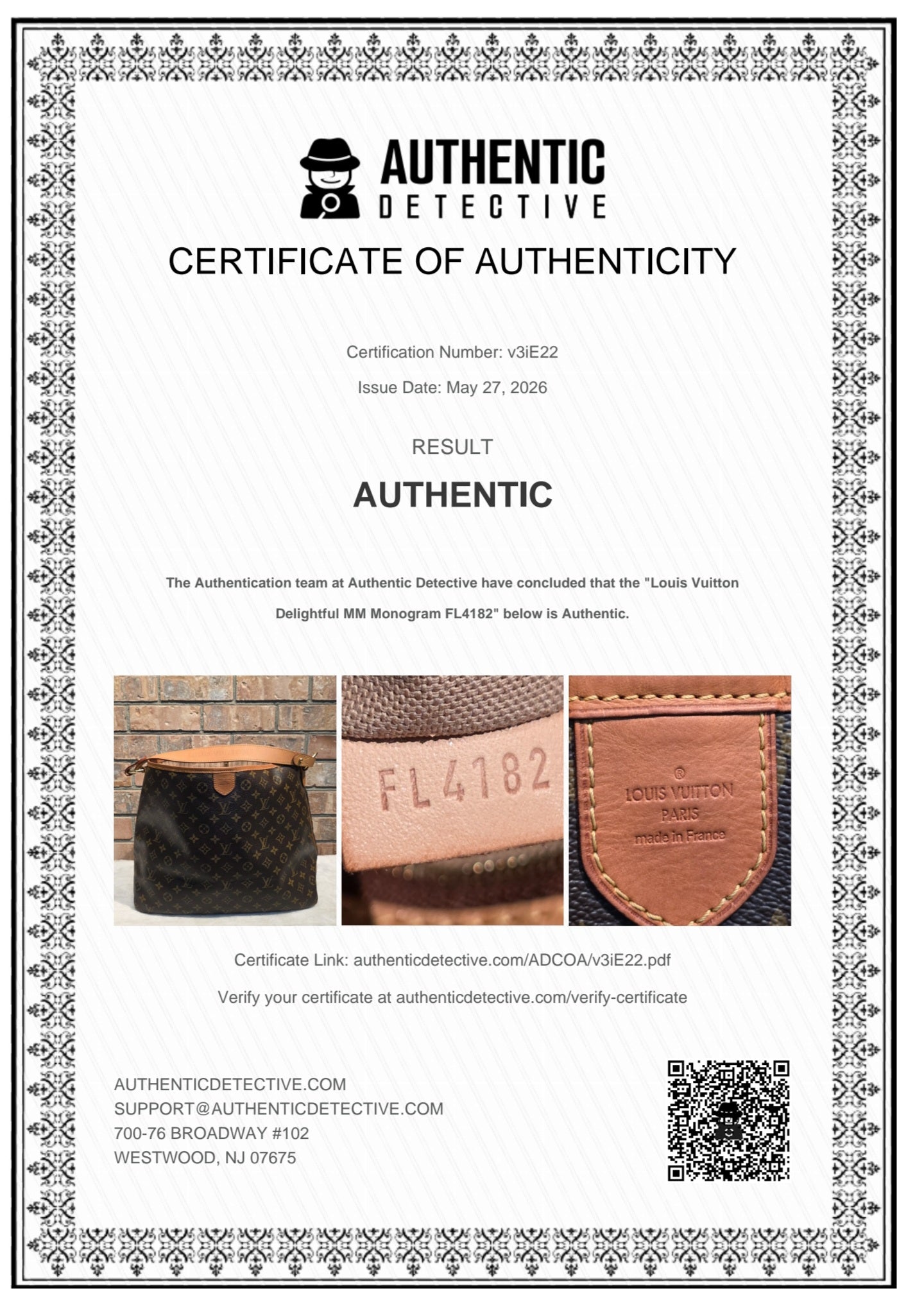 Authentic Louis Vuitton Delightful MM Monogram