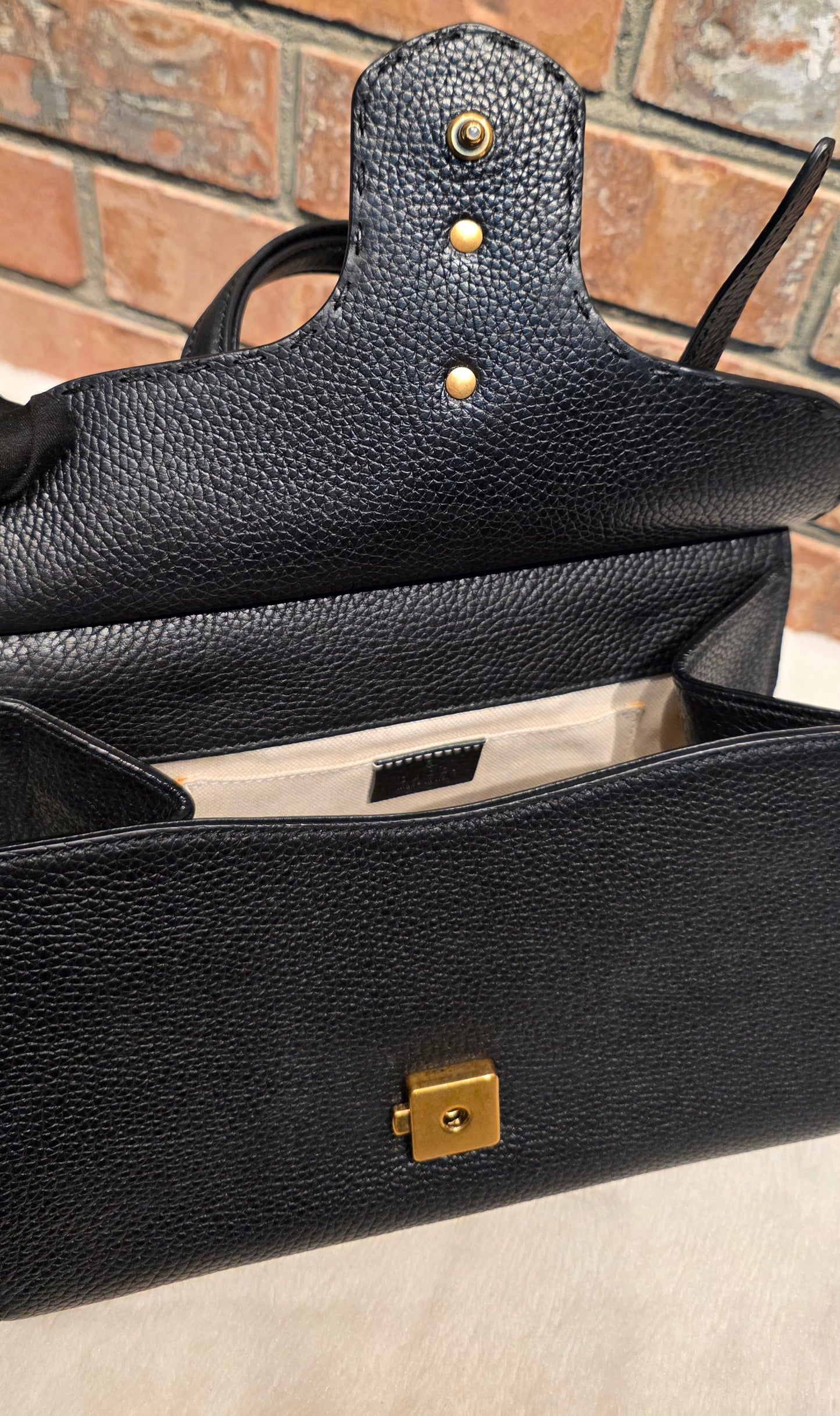 Authentic GG Marmont Top Handle Mini Black