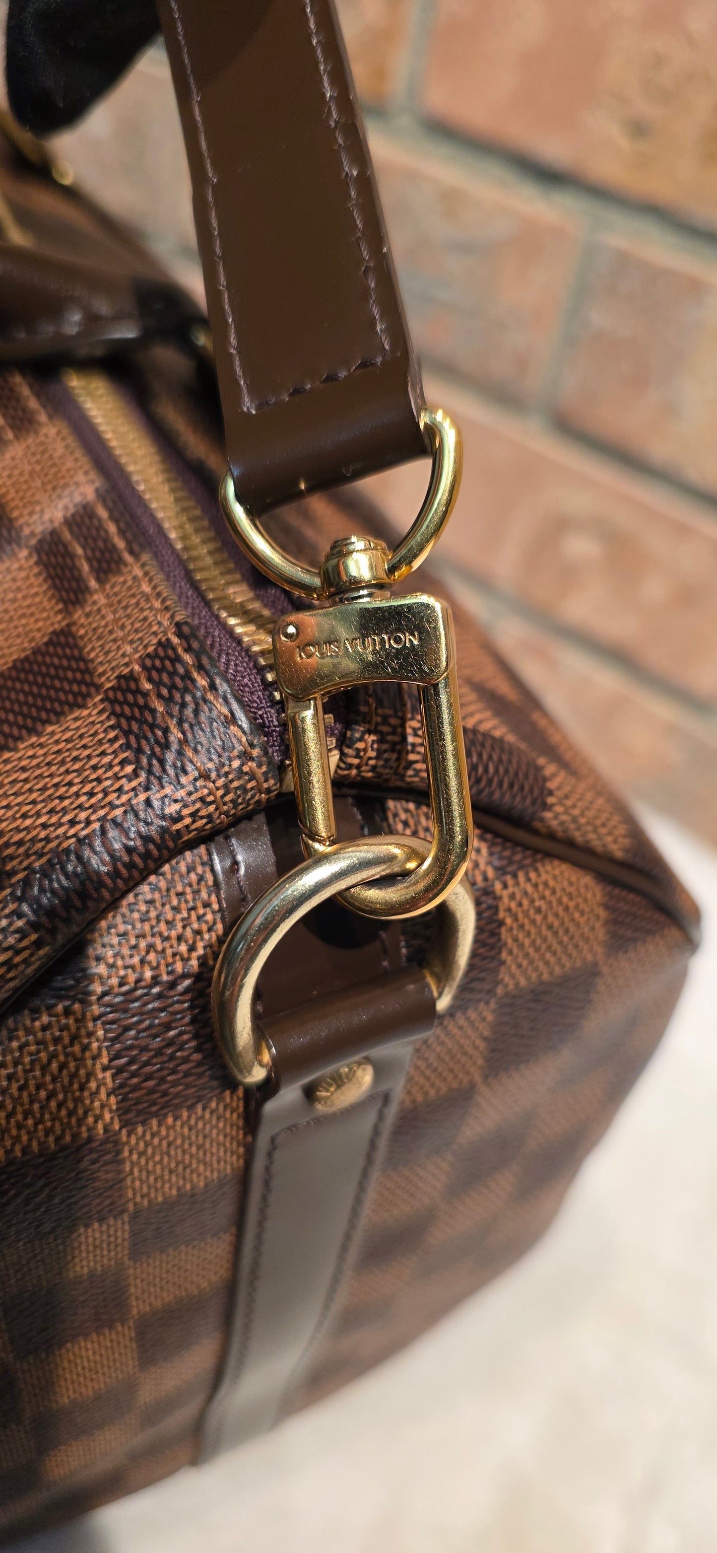 Authentic Louis Vuitton Speedy Bandouliere 30 Damier Ebene