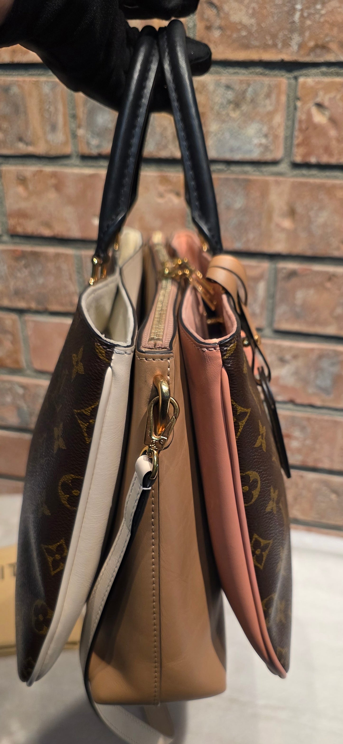 Authentic Louis Vuitton Millefeuille Sesame Peche Tote