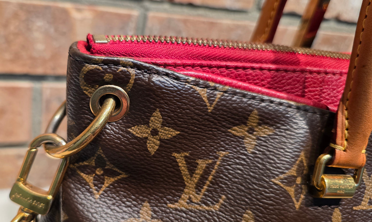 Authentic Louis Vuitton Pallas MM Red