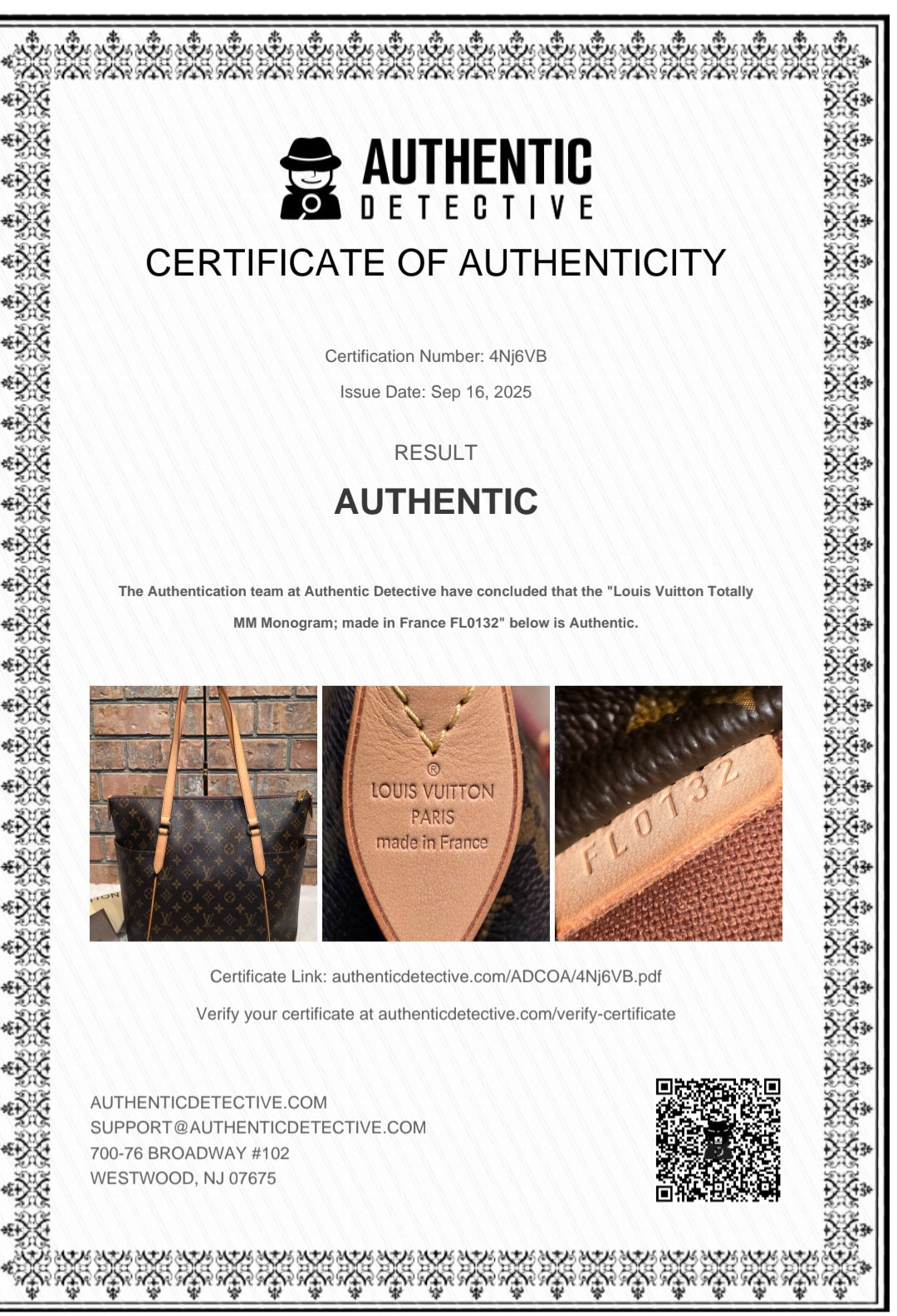 Authentic Louis Vuitton Totally MM Monogram