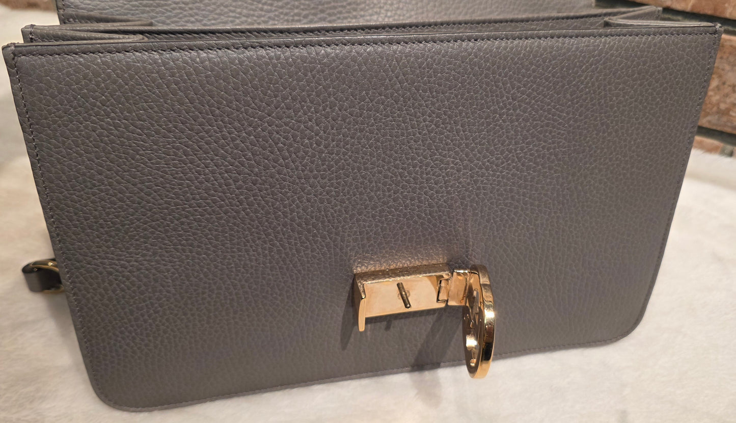 Authentic Gucci Interlocking GG Shoulder Bag in Gray