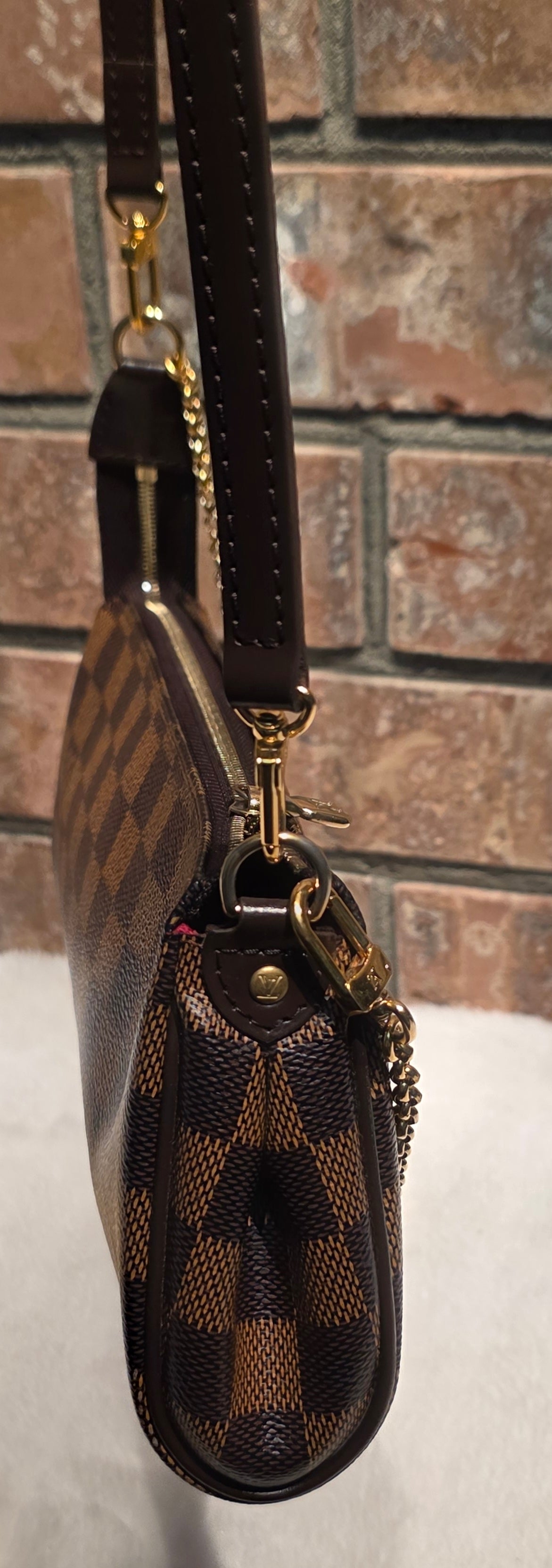 Authentic Louis Vuitton Eva Damier Ebene Crossbody