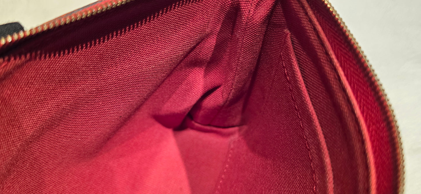 Authentic Louis Vuitton Pallas Clutch Red