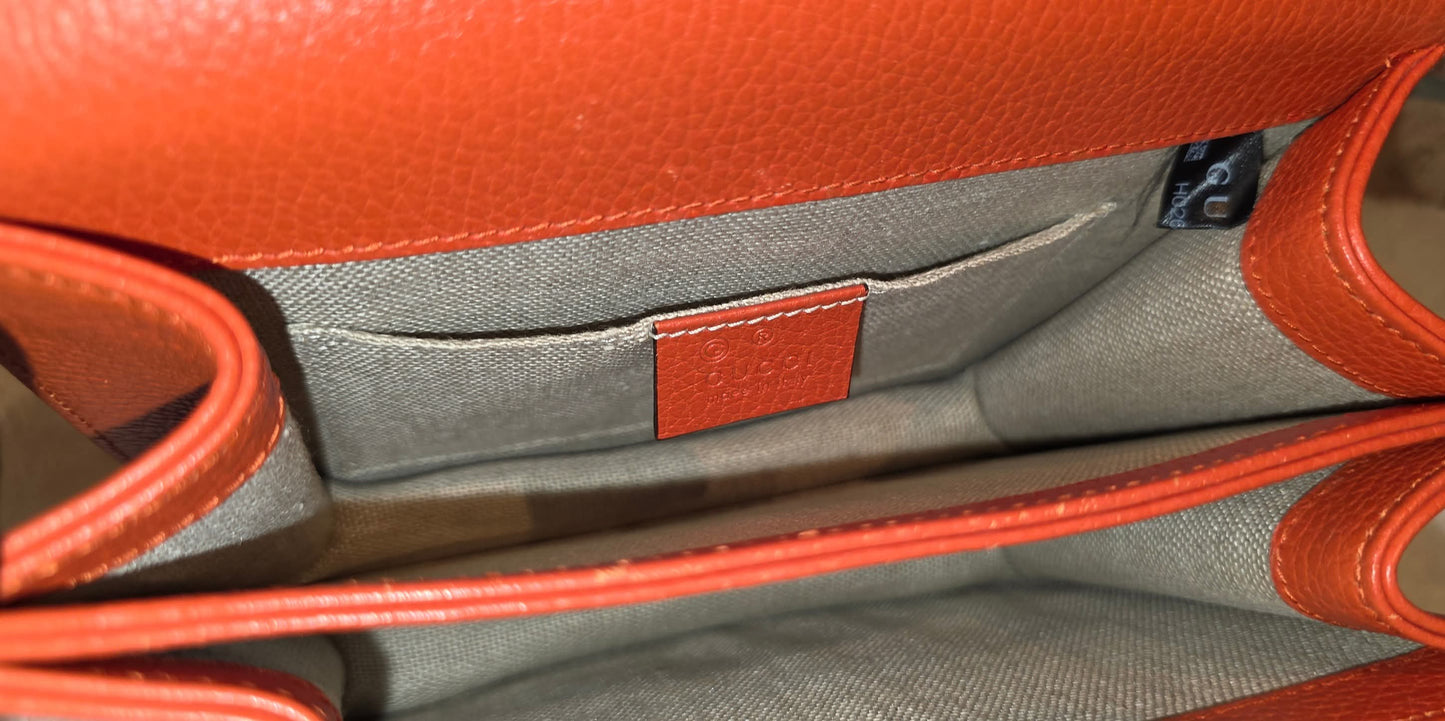 Authentic Gucci GG Interlocking Crossbody in Orange