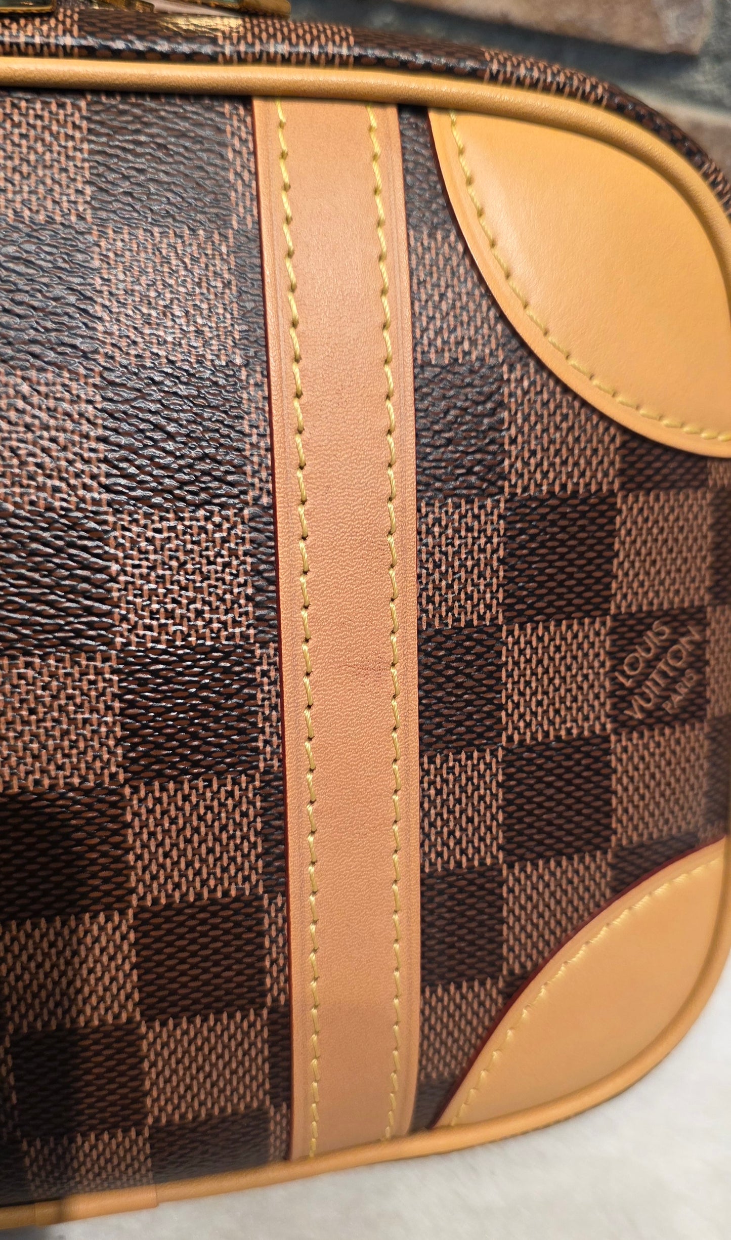 Authentic Louis Vuitton Valisette Souple BB Damier Ebene