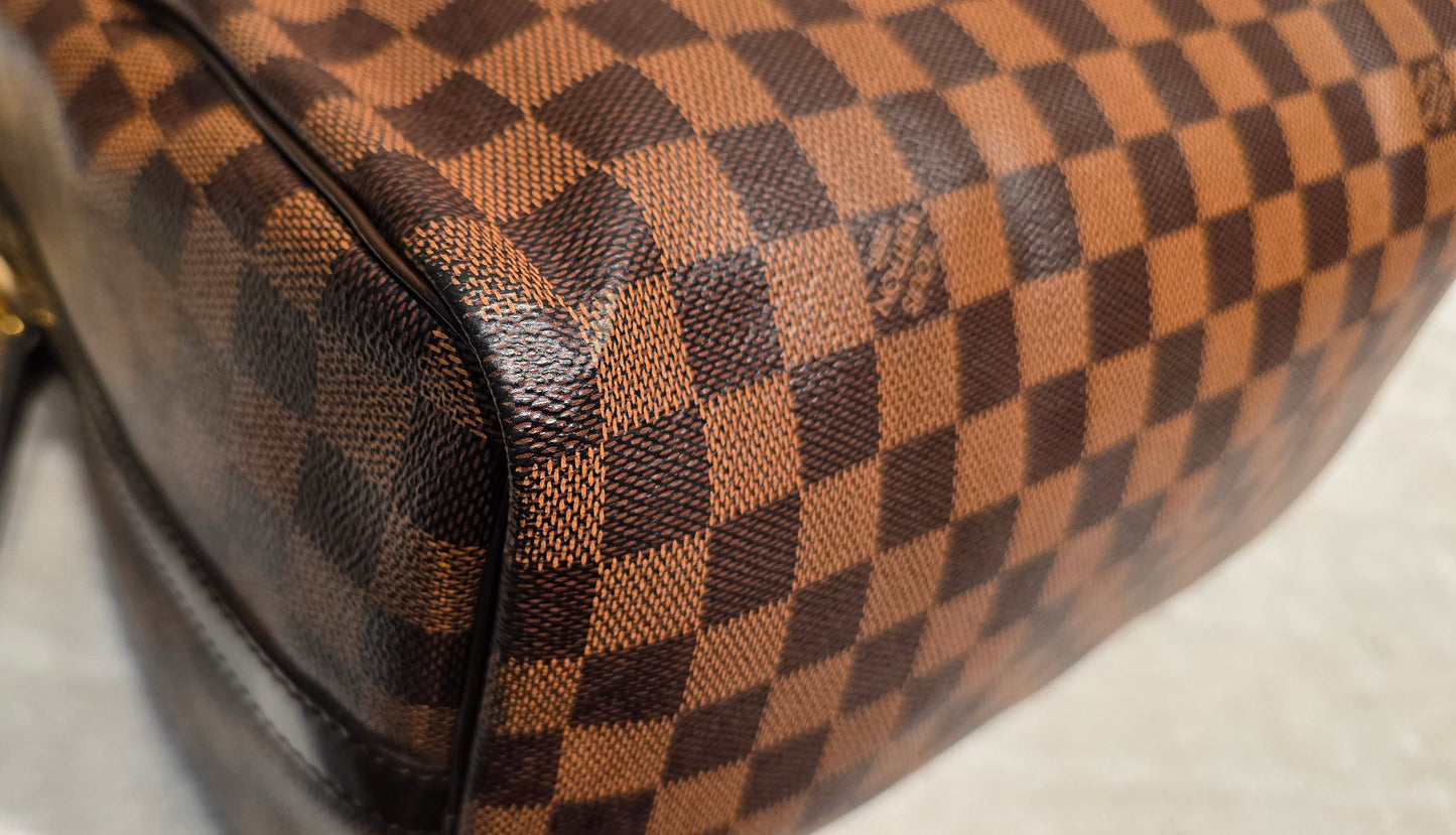 Authentic Louis Vuitton Speedy Bandouliere 30 Damier Ebene