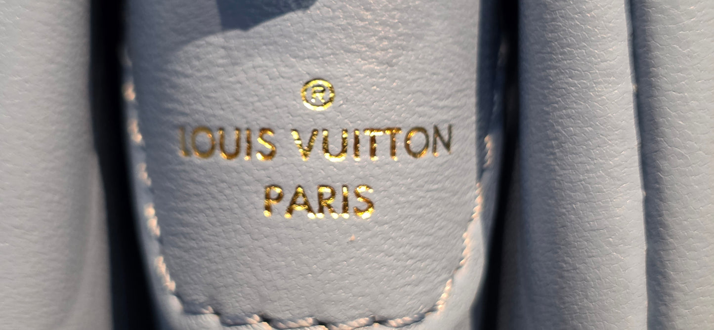 Authentic Louis Vuitton Coussin MM Embossed Monogram in Bleuet