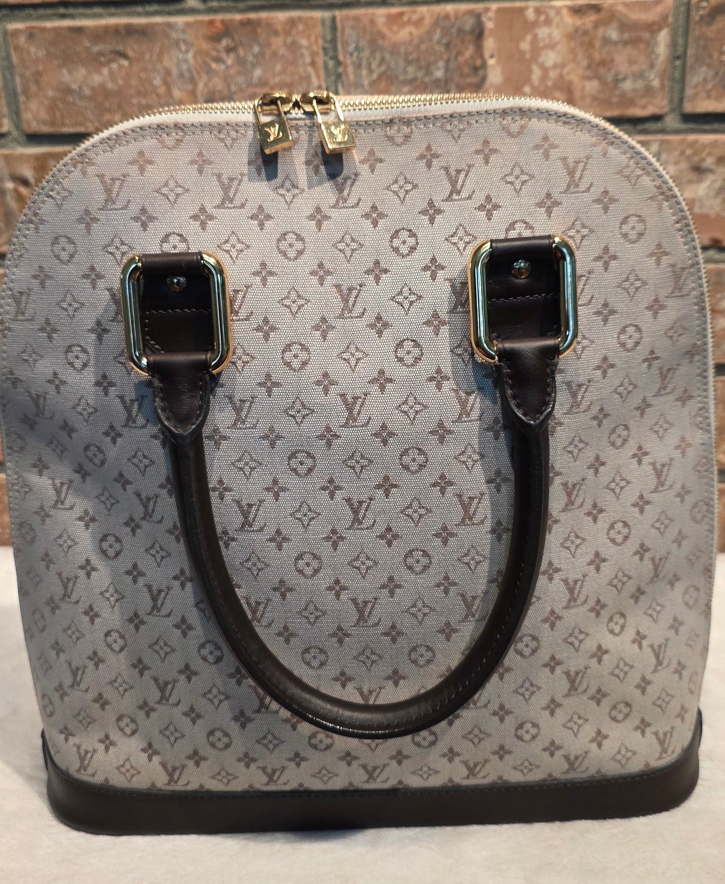 Authentic Louis Vuitton Alma Mini Lin Haut (Tall)