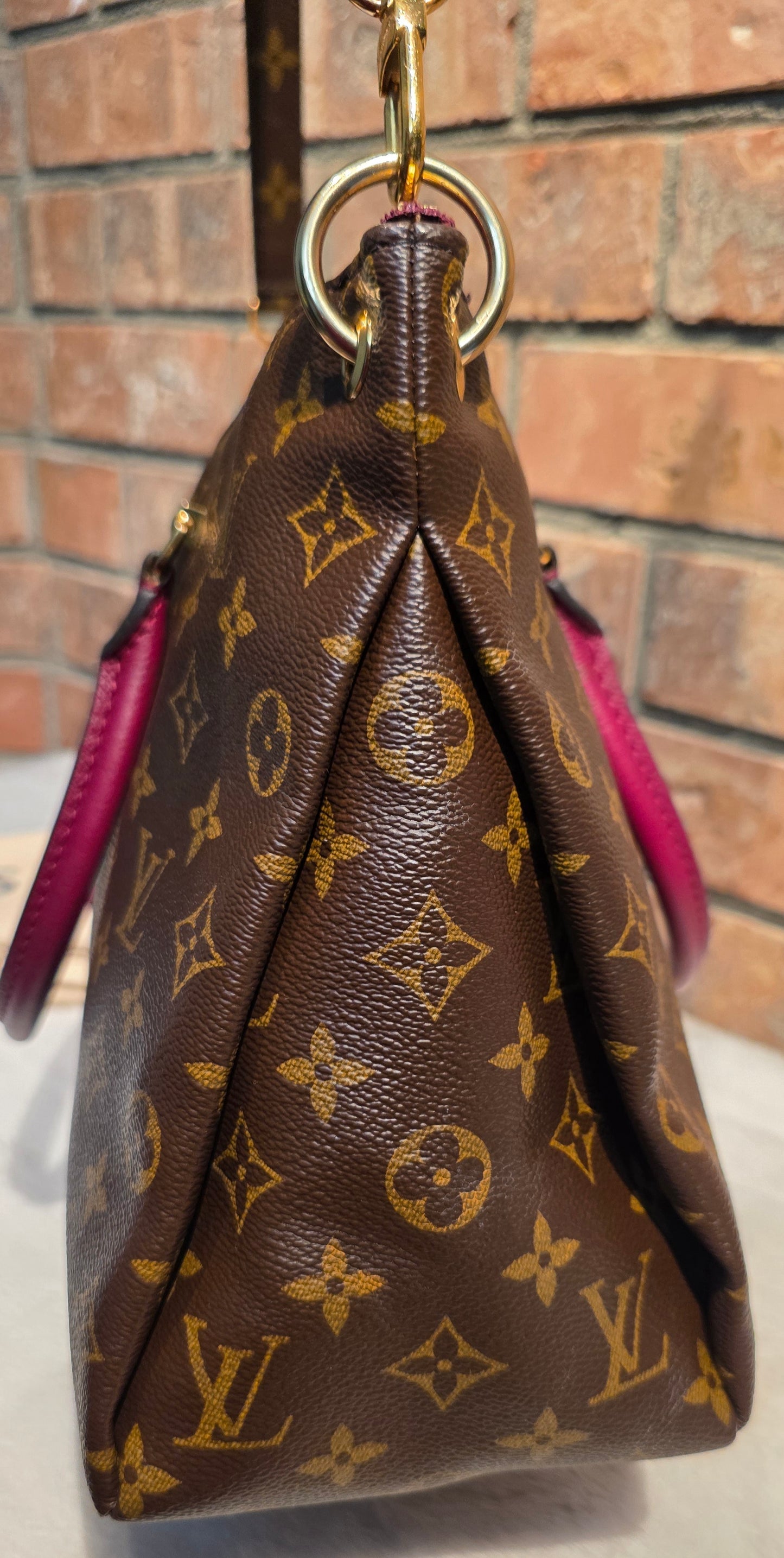Authentic Louis Vuitton Pallas MM in Raisin