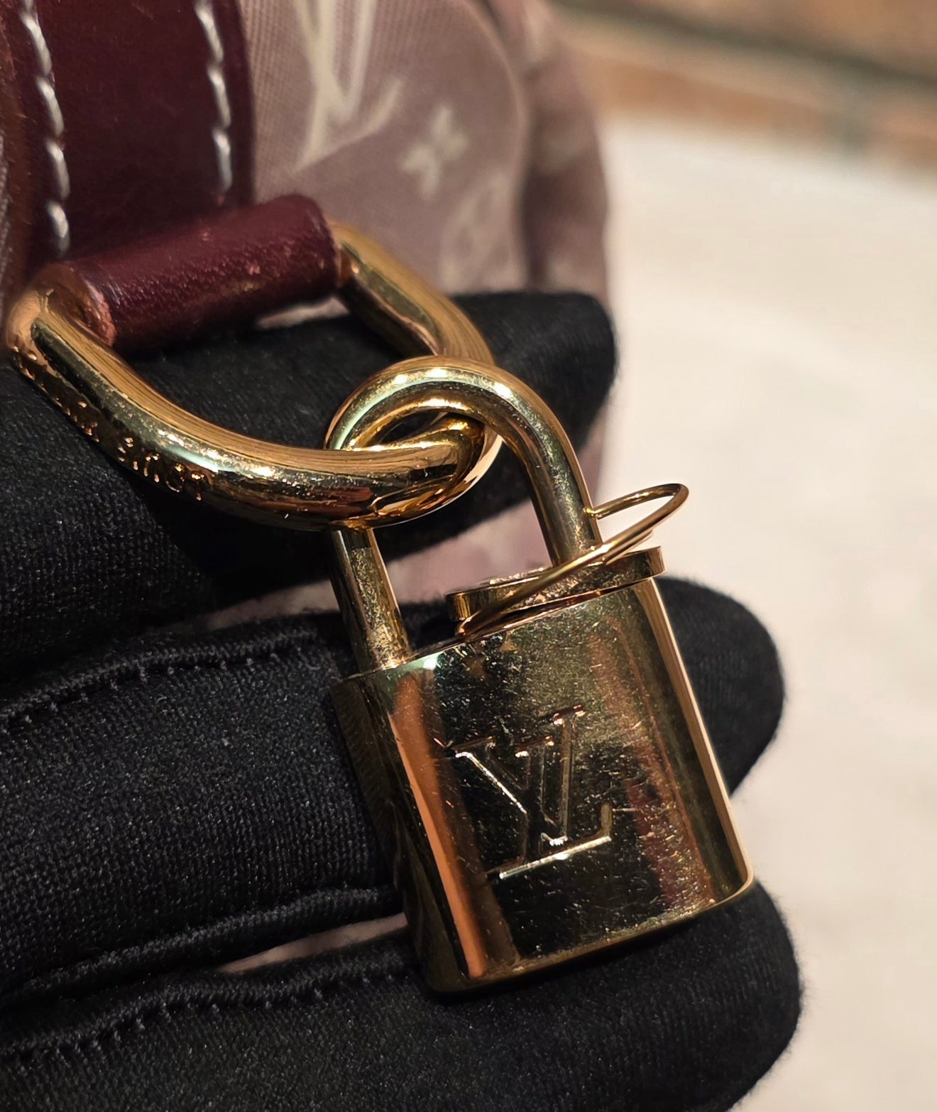 Authentic Louis Vuitton Speedy Bandouliere 30 Mini Lin (Sepia)