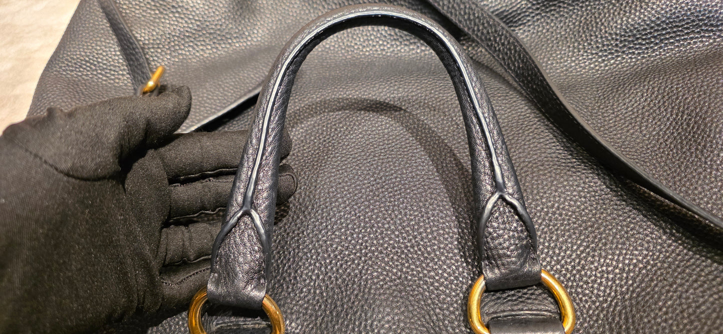 Authentic Prada Vitello Daino Leather Shopping Tote