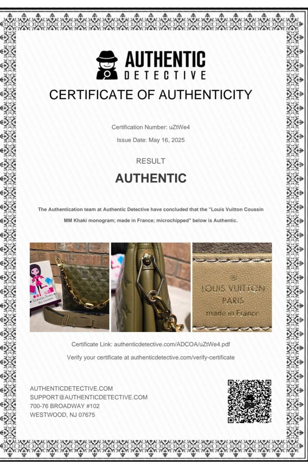 Authentic Louis Vuitton Coussin MM
