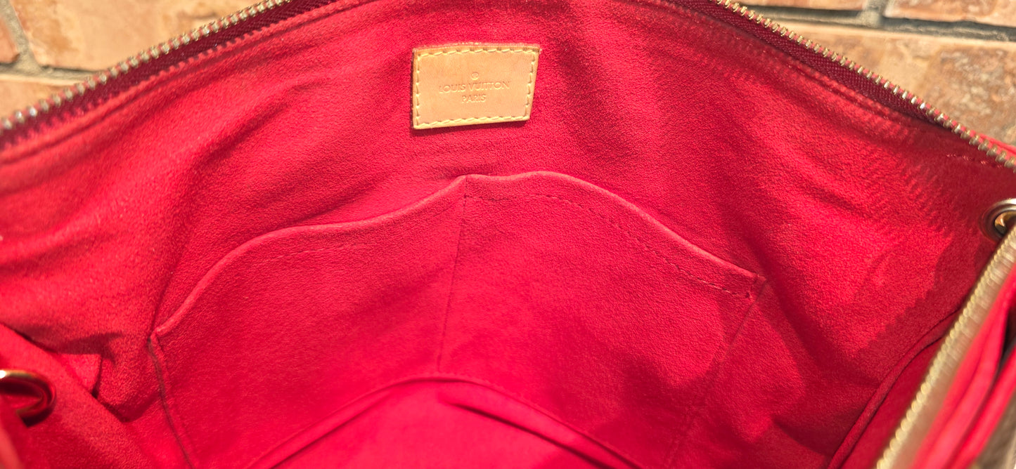 Authentic Louis Vuitton Pallas MM Red