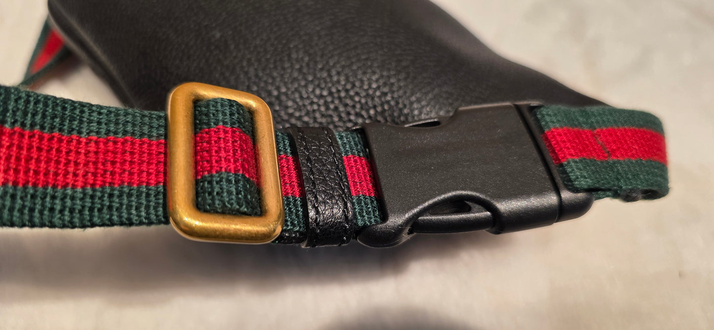 Authentic Gucci GG Logo Print Belt Bag - Small