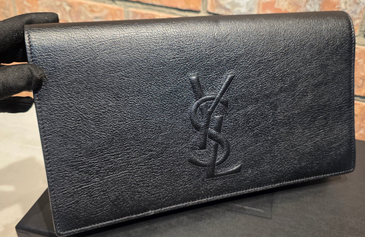 Authentic YSL Belle De Jour Large Clutch in Black