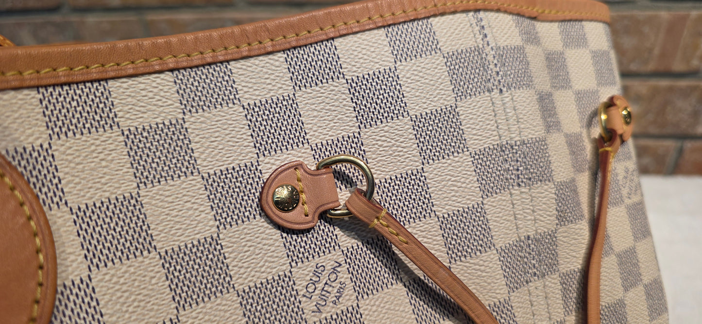 Authentic Louis Vuitton Neverfull MM Damier Azur (Bag Only)