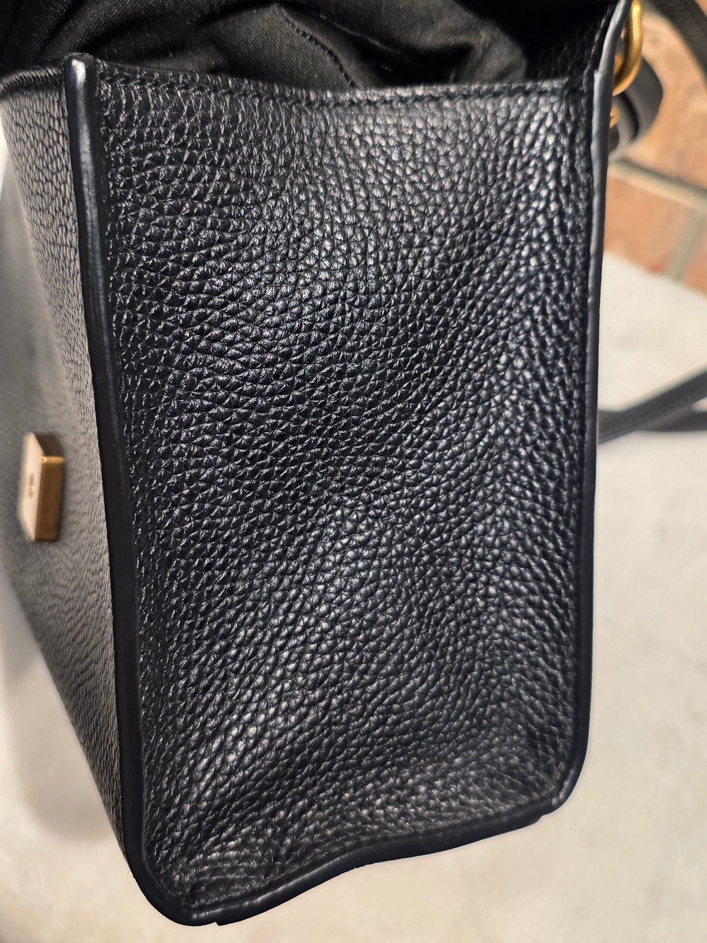 Authentic GG Marmont Top Handle Mini Black