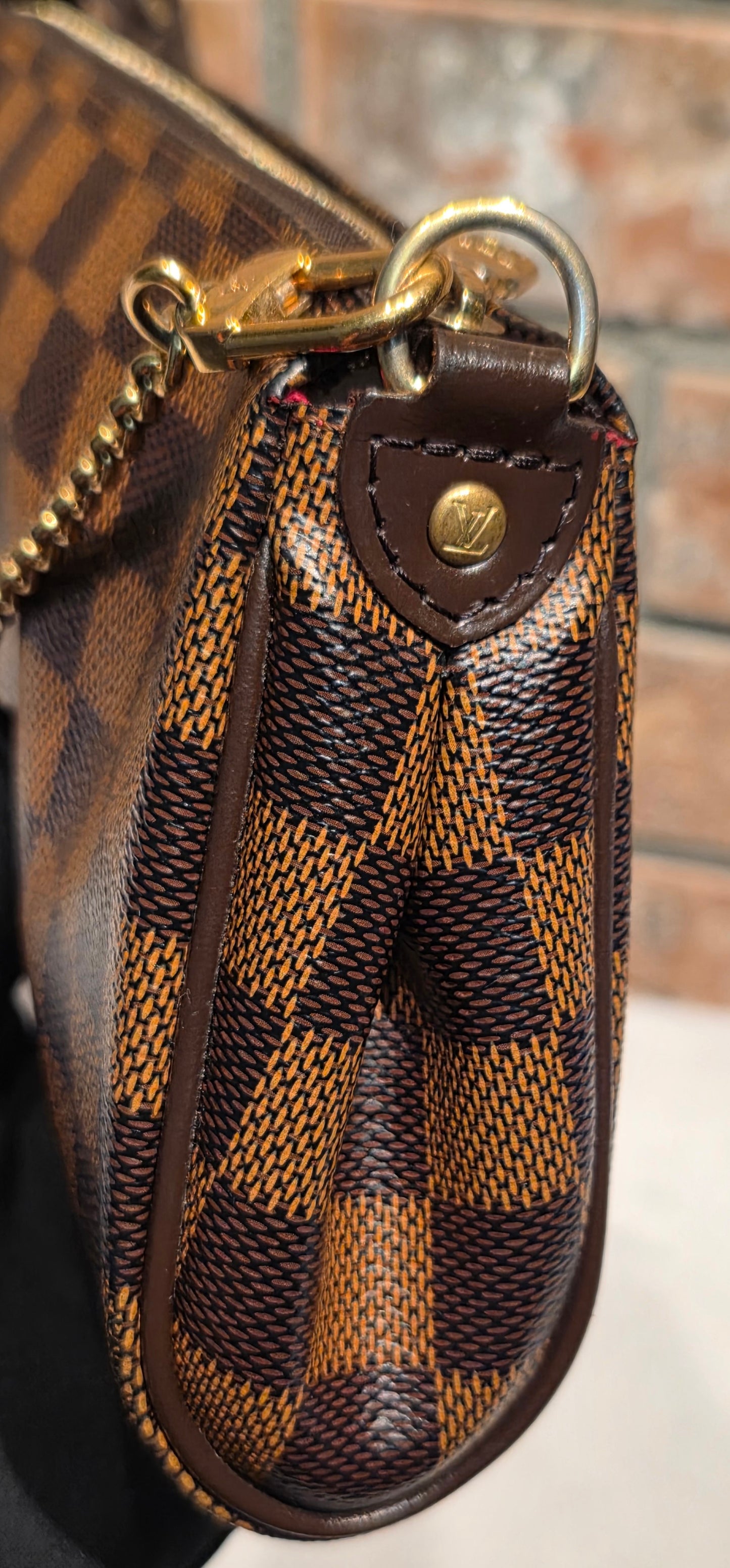 Authentic Louis Vuitton Eva Damier Ebene Crossbody