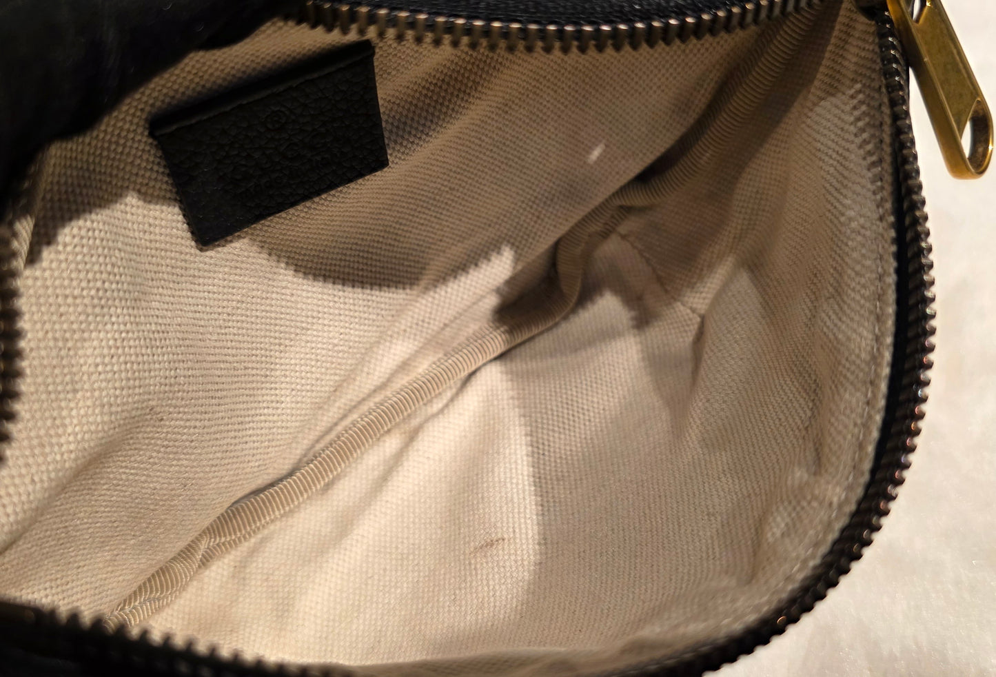 Authentic Gucci GG Logo Print Belt Bag - Small