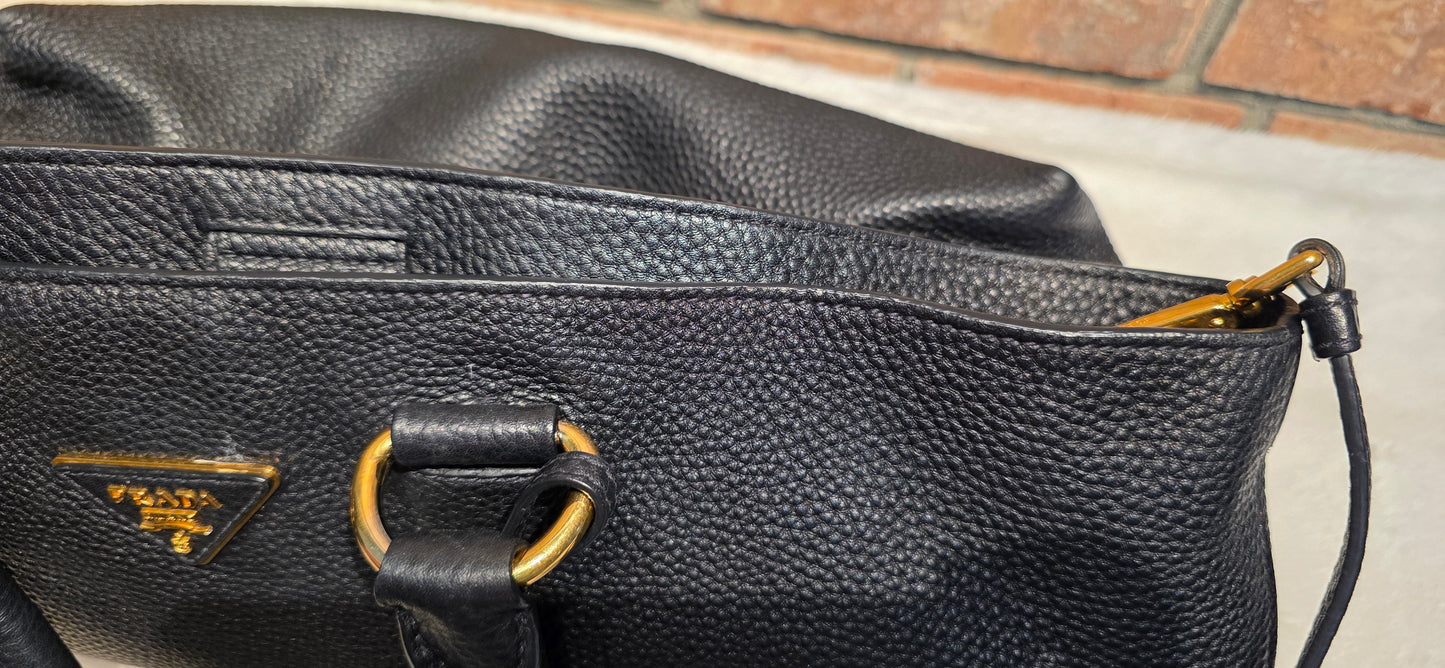 Authentic Prada Vitello Daino Leather Shopping Tote