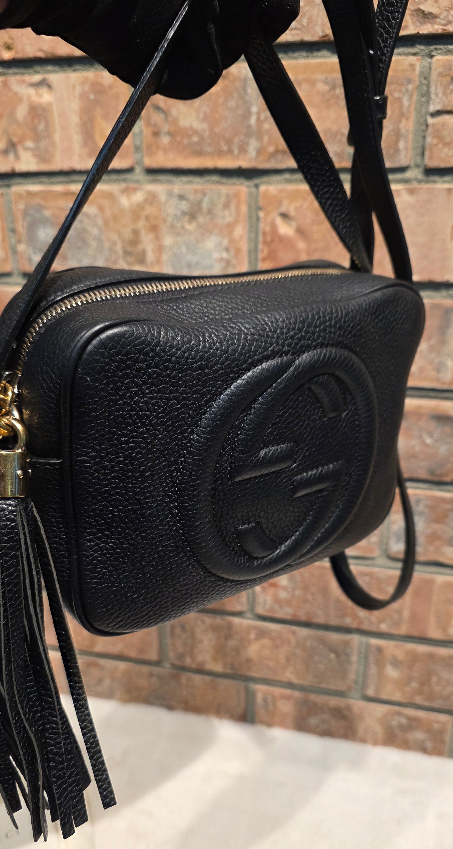 Authentic Gucci Disco Soho Crossbody Black