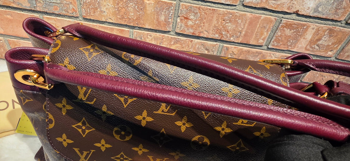 Authentic Louis Vuitton Olympe Monogram Bordeaux